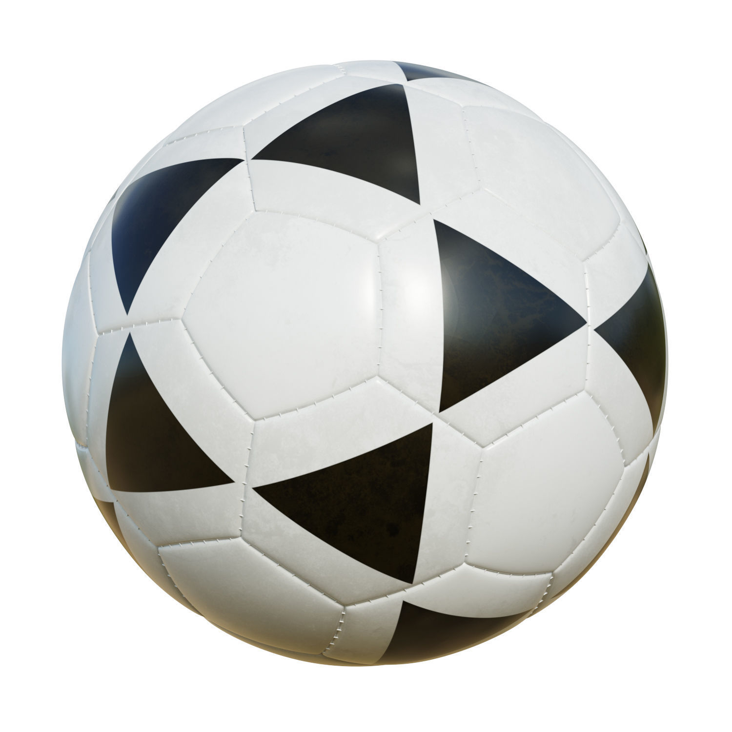 Soccer Balls Low-poly 3D model_6