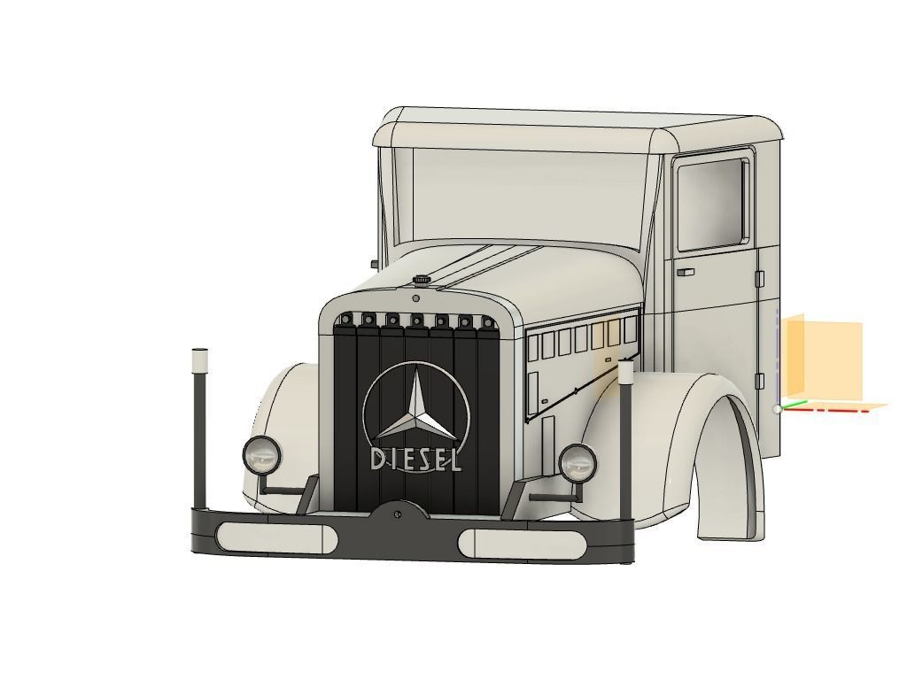 MERCEDES L 6500 1935 LKW TRUCK LASTWAGEN KAROSSERIE KABINE 3D print model_2