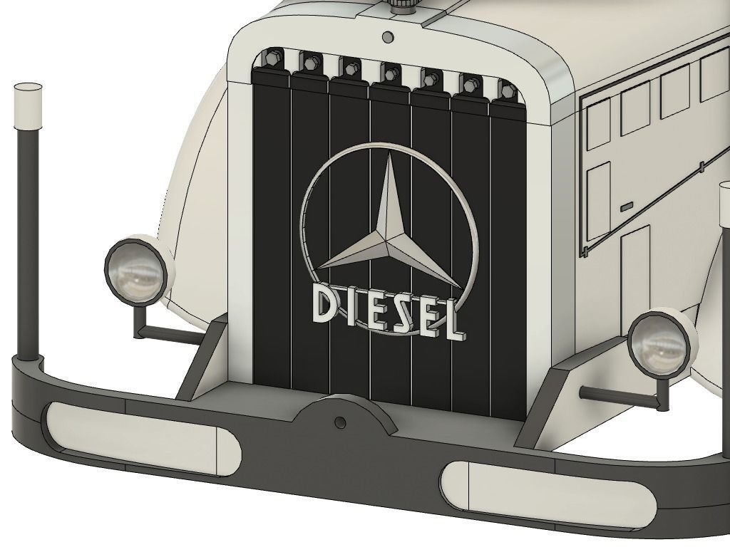 MERCEDES L 6500 1935 LKW TRUCK LASTWAGEN KAROSSERIE KABINE 3D print model_4