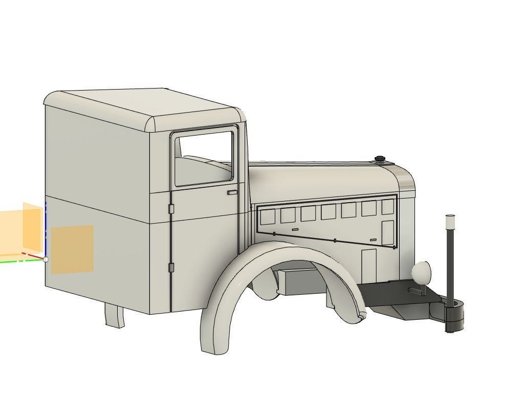 MERCEDES L 6500 1935 LKW TRUCK LASTWAGEN KAROSSERIE KABINE 3D print model_1