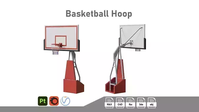 Basketball Hoop Low-poly 3D model