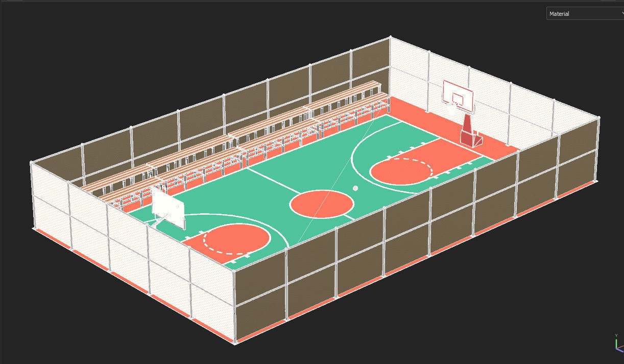 Basketball Court  3D model_31