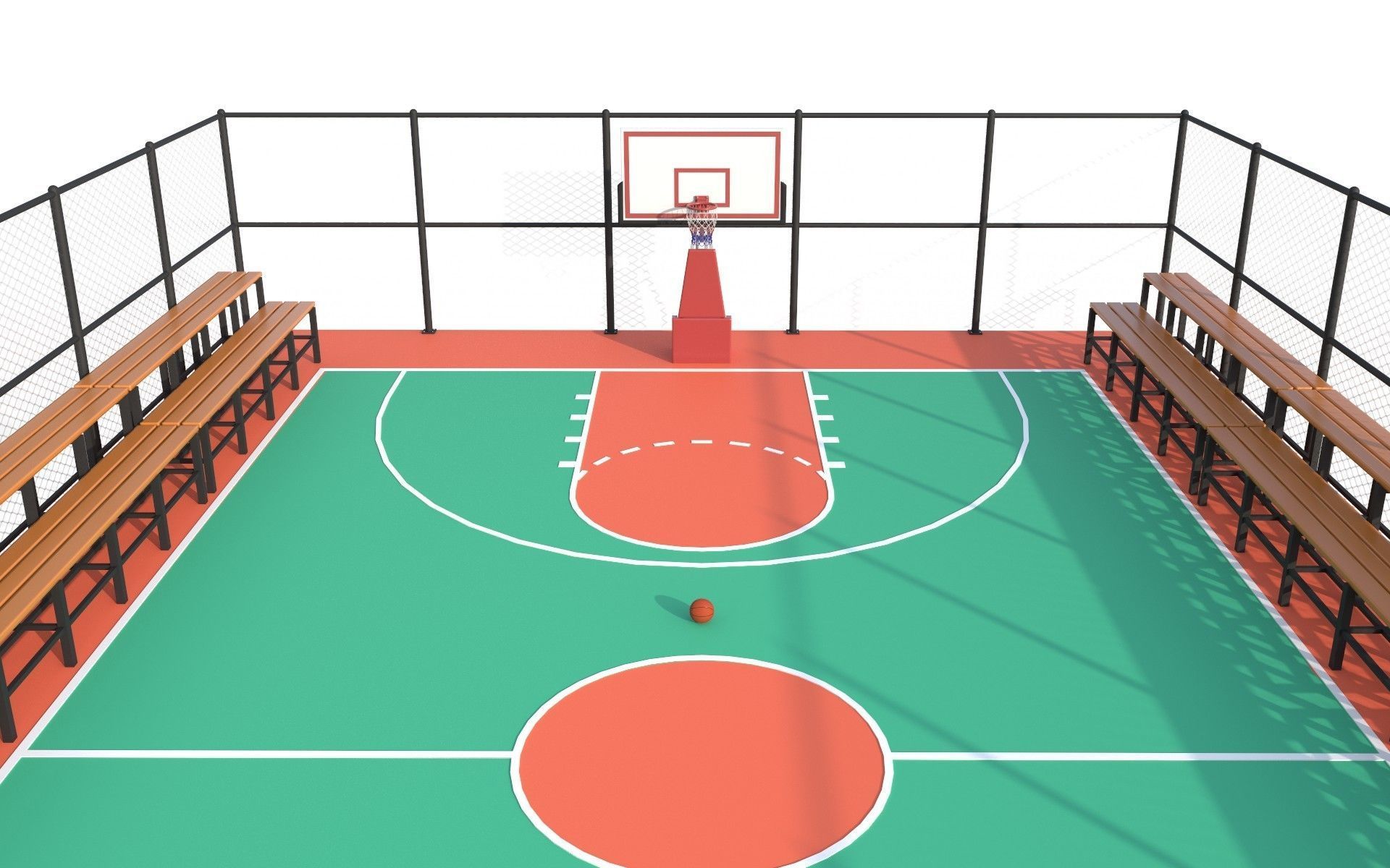 Basketball Court  3D model_8