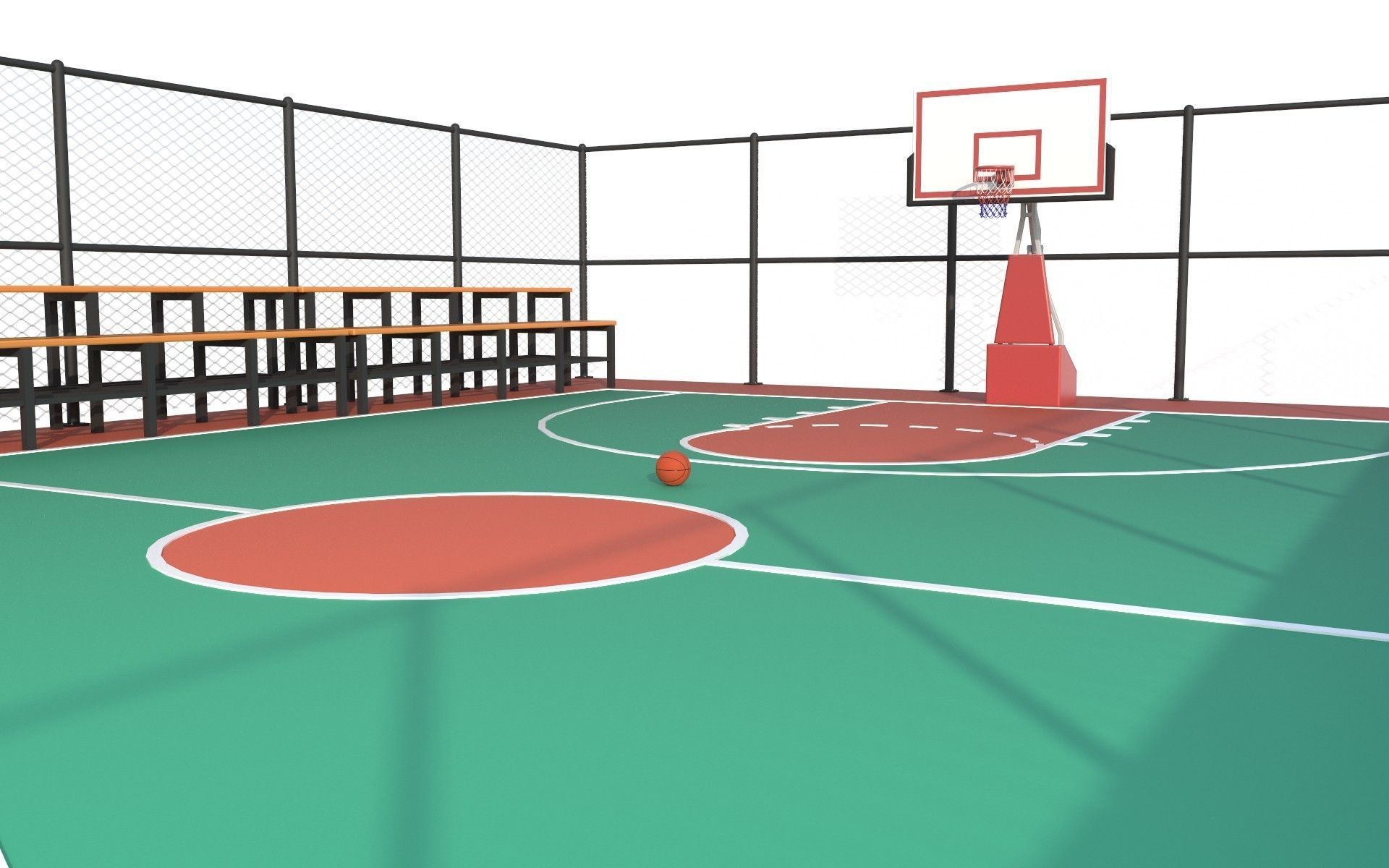 Basketball Court  3D model_6