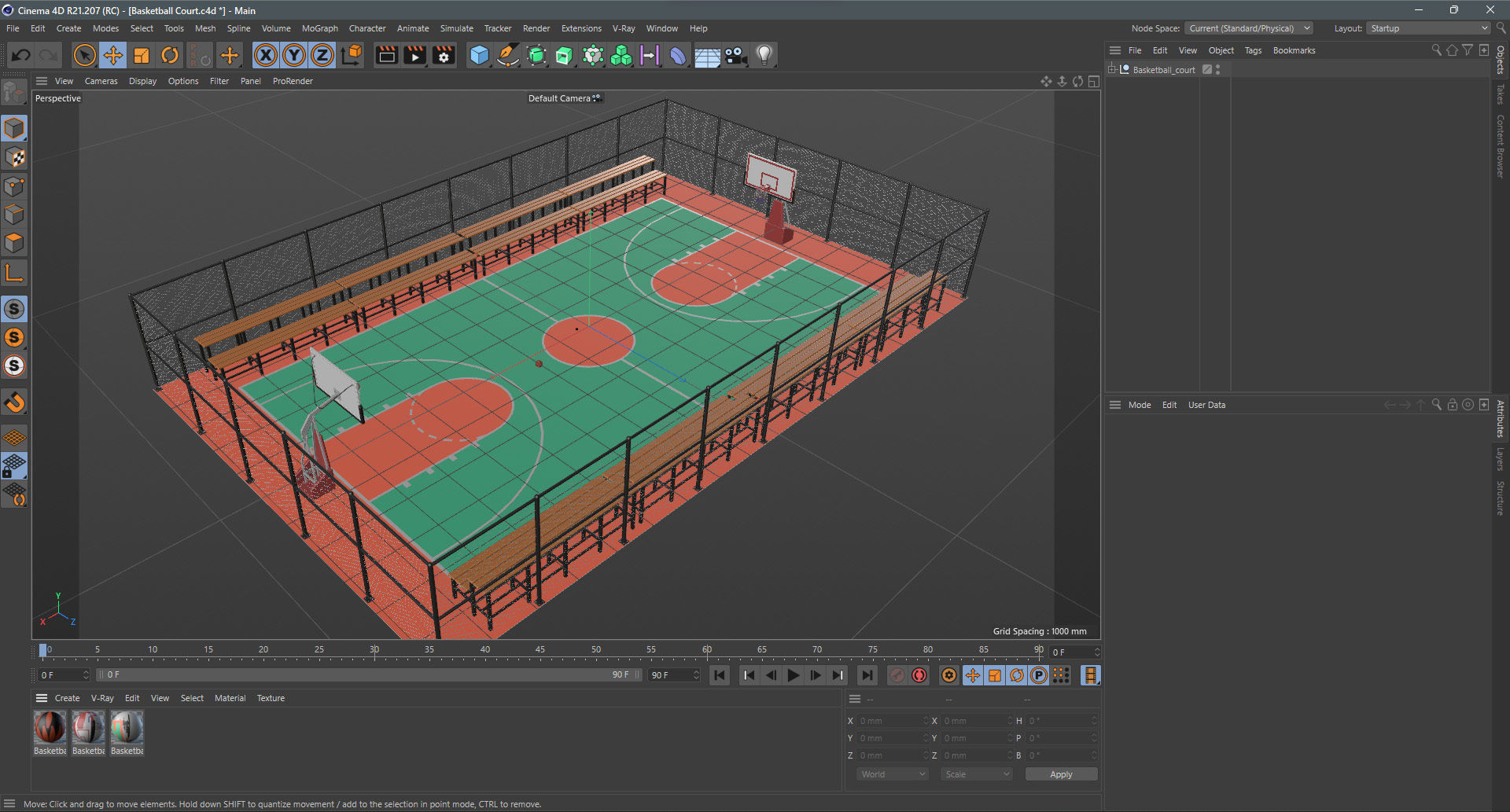 Basketball Court  3D model_25