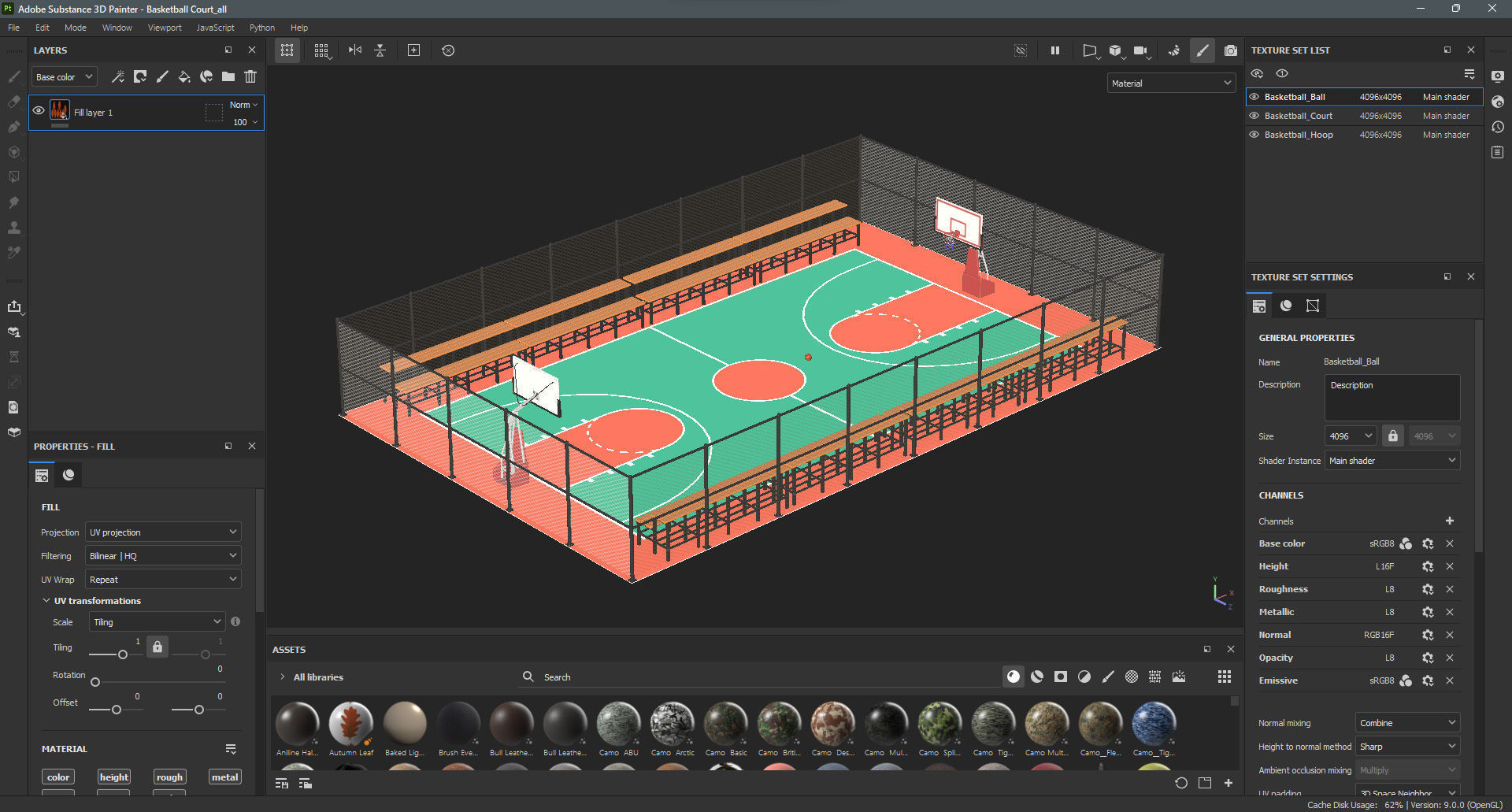 Basketball Court  3D model_28