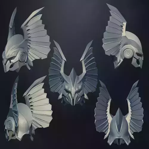 god fall phoneix helmet printable 