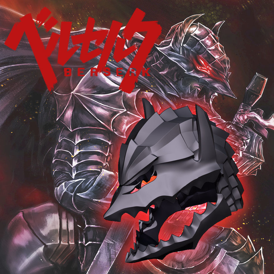 Guts berserk helmet 3D model_1