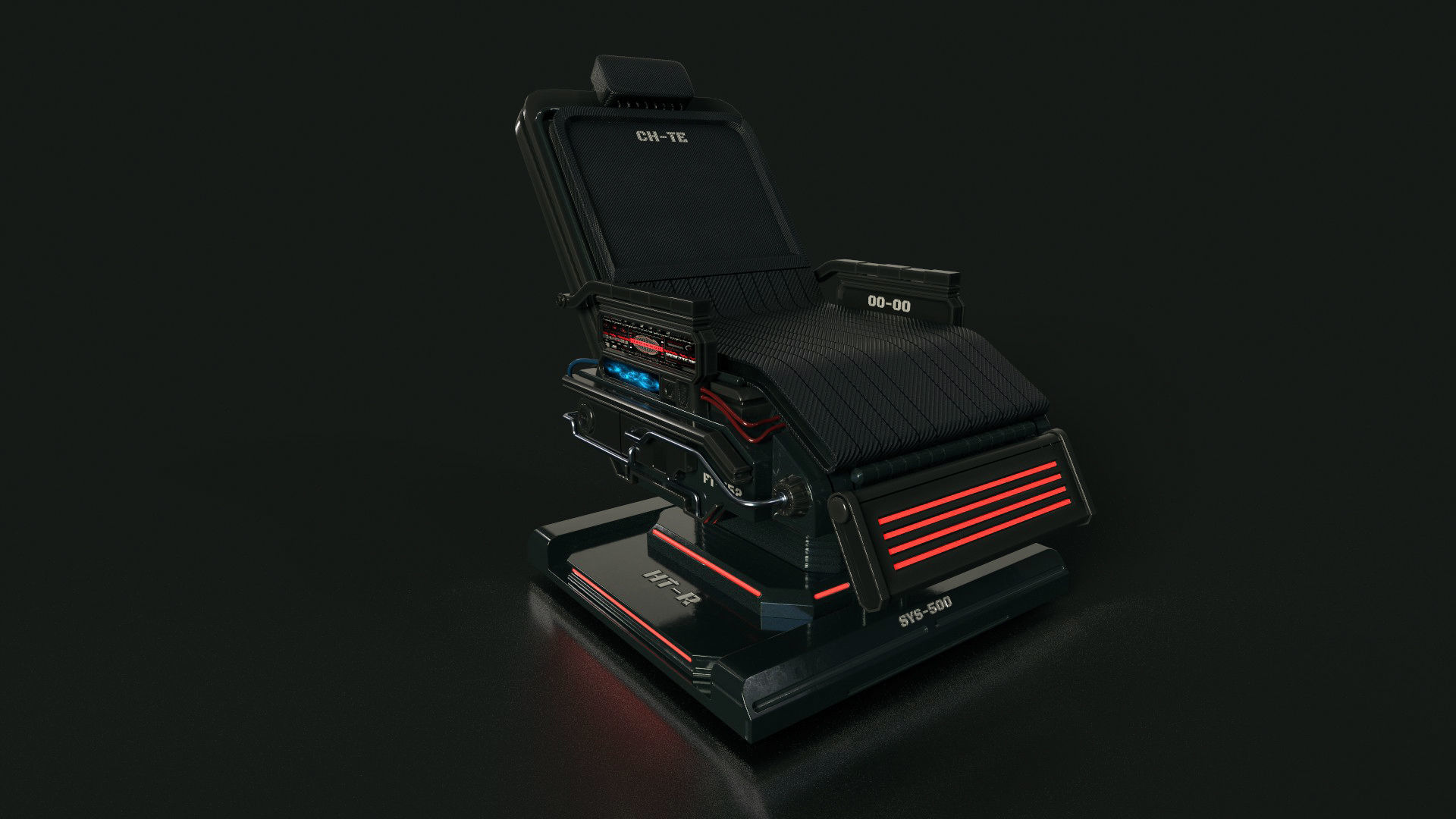 scifi modular interior space station 3D model_9