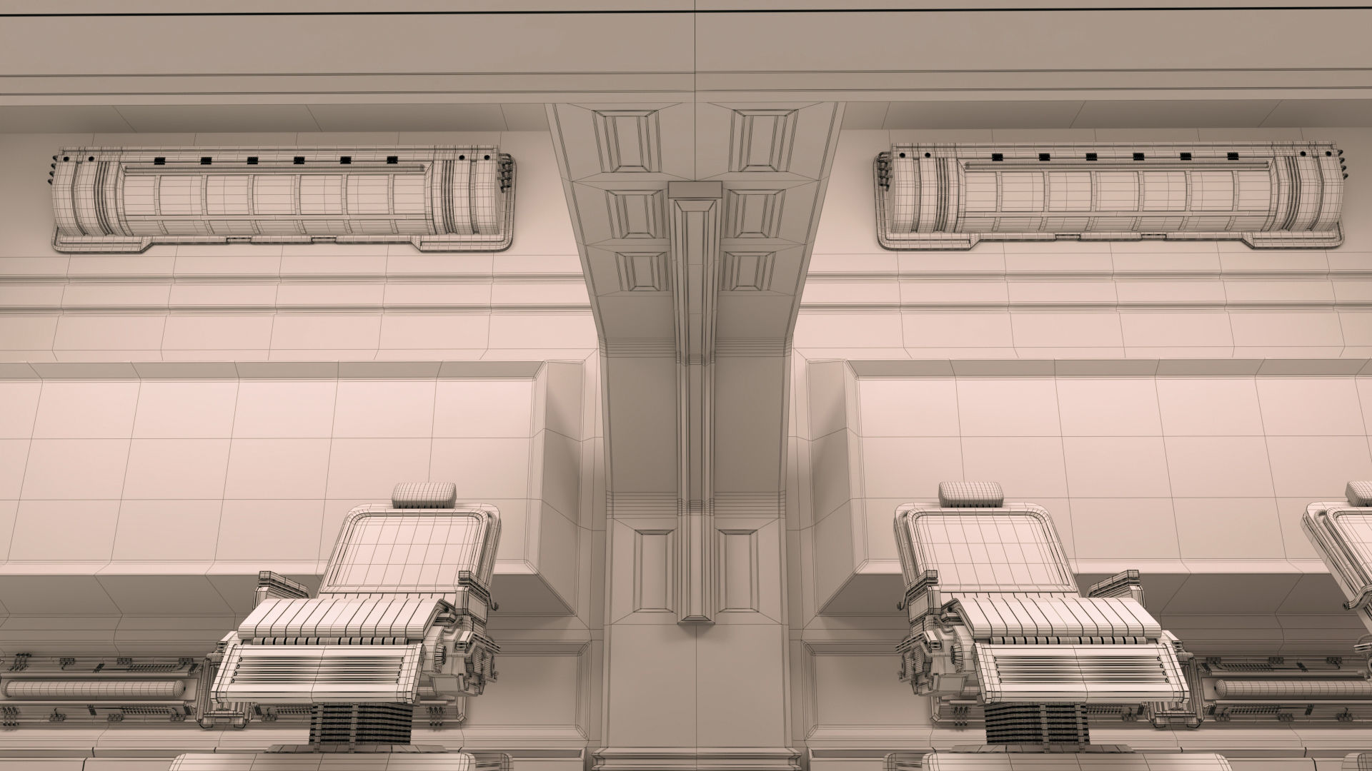 scifi modular interior space station 3D model_18