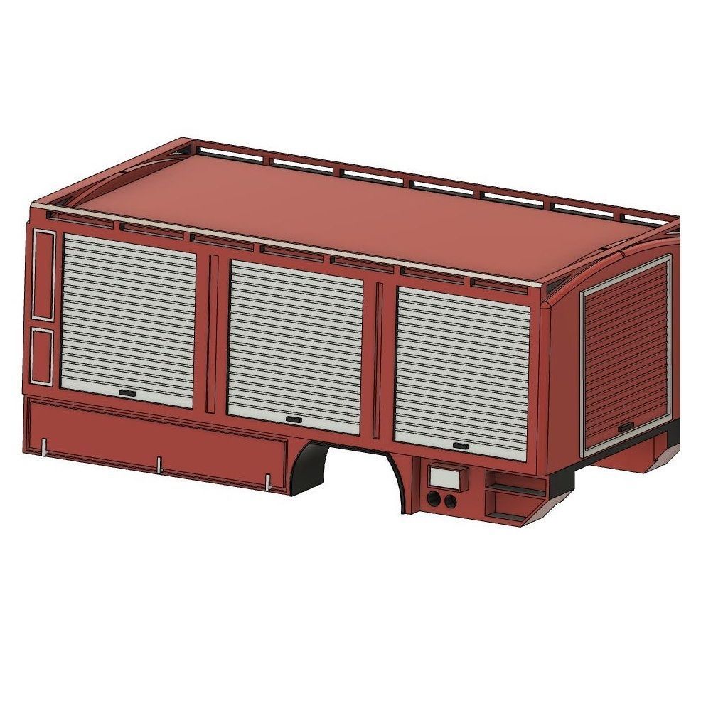 FEUERWEHR AUFBAU LKW TRUCK LASTWAGEN KAROSSERIE KABINE 3D print model_1