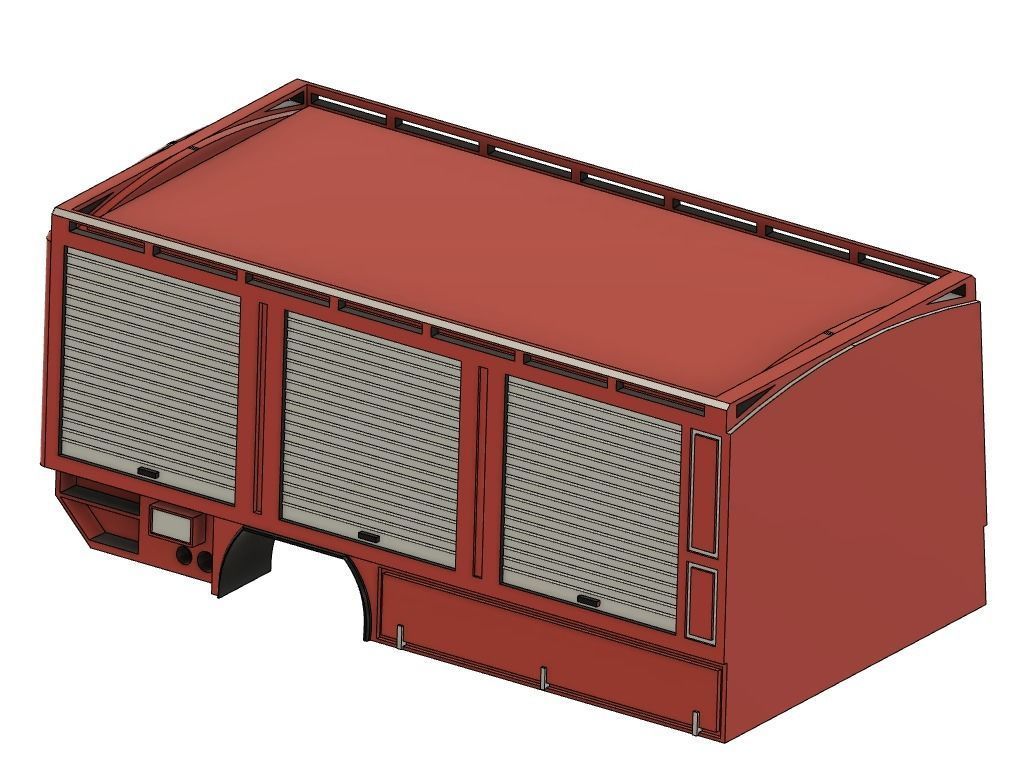FEUERWEHR AUFBAU LKW TRUCK LASTWAGEN KAROSSERIE KABINE 3D print model_5