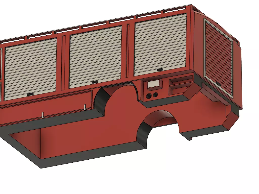 FEUERWEHR AUFBAU LKW TRUCK LASTWAGEN KAROSSERIE KABINE 3D print model_0