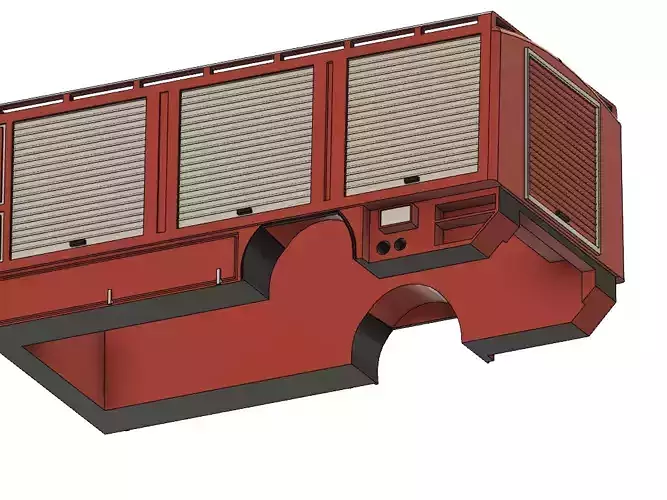 FEUERWEHR AUFBAU LKW TRUCK LASTWAGEN KAROSSERIE KABINE 3D print model