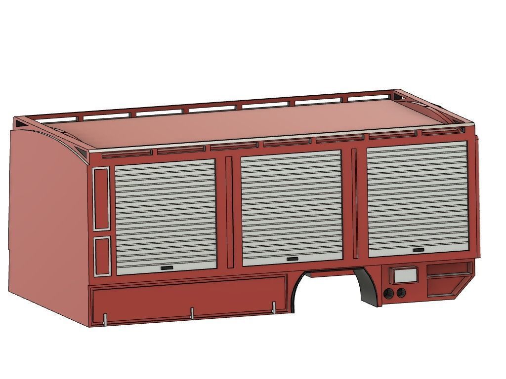 FEUERWEHR AUFBAU LKW TRUCK LASTWAGEN KAROSSERIE KABINE 3D print model_2