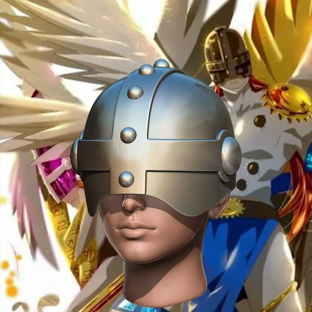 angemon helmet 3d printable model  3D print model_0