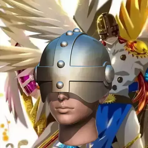 angemon helmet 3d printable model 