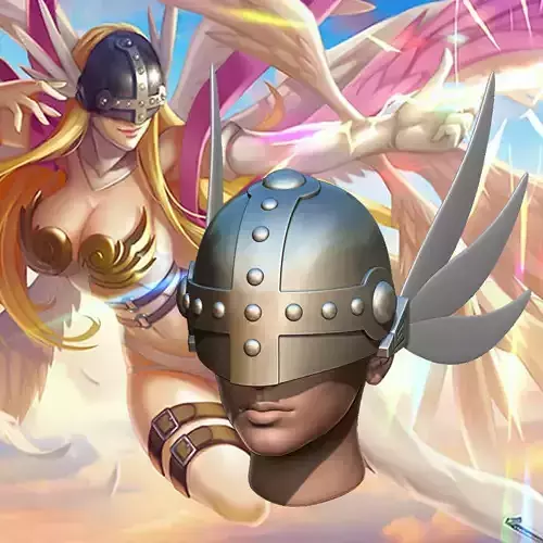 angewomon helmet from digimon 3d printable