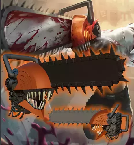 chainsaw man helmet 3d printable model