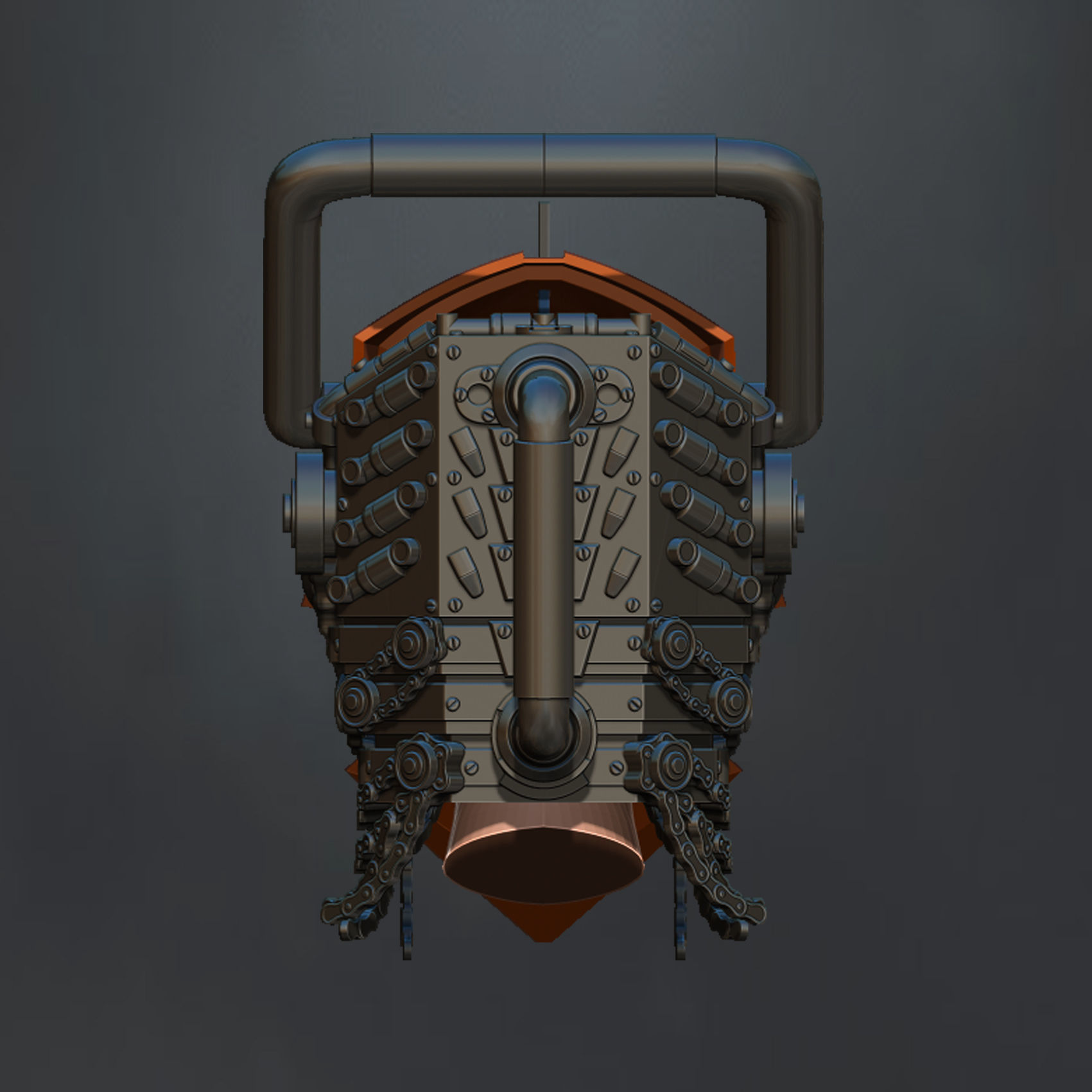 chainsaw man helmet 3d printable model 3D print model_6