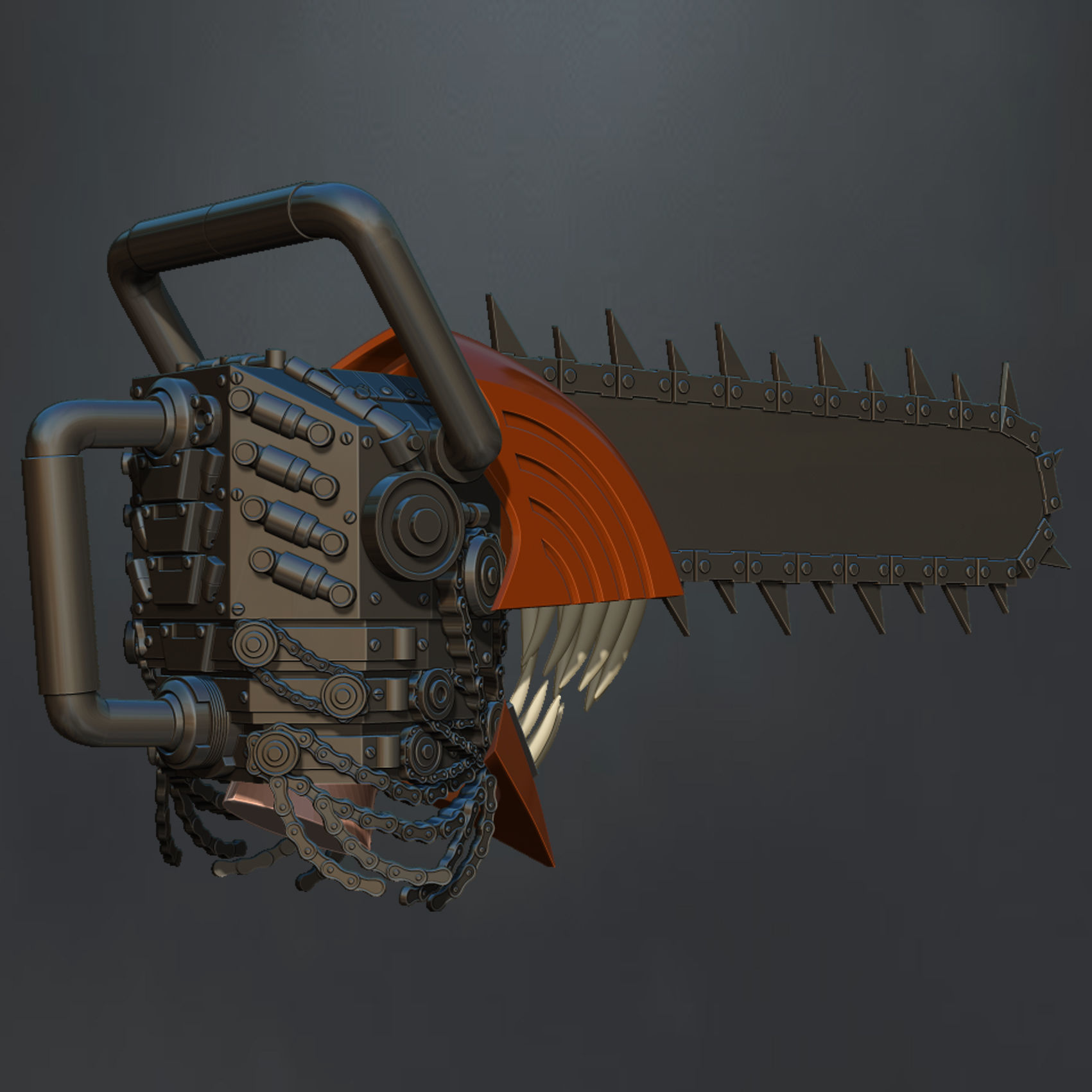 chainsaw man helmet 3d printable model 3D print model_5