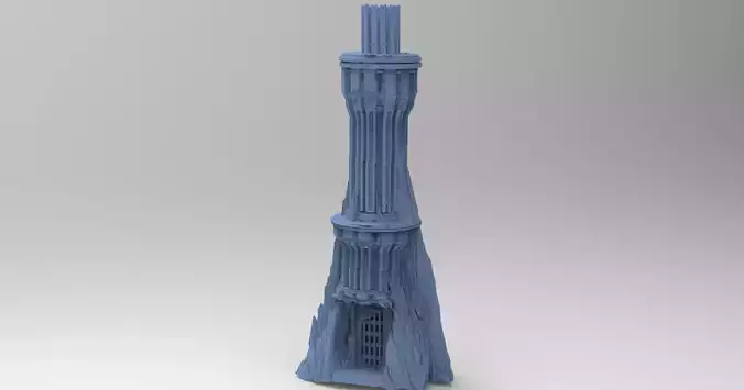 Grey scull Tower 2  3D model