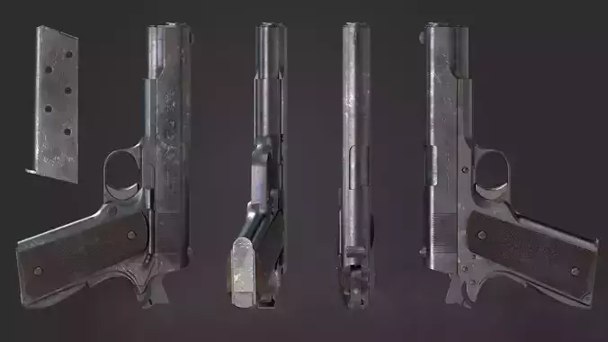 Colt 1911 pistol in 3 types