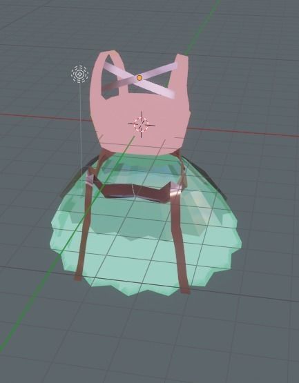 pink dress by blender  3D model_11