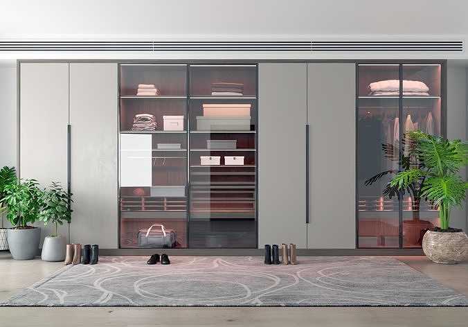 decoration wardrobe Modern Cabinets monomer 3D model