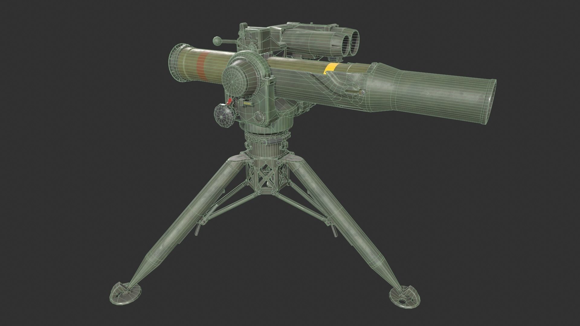 BGM-71 TOW ATGM Low-poly 3D model_6