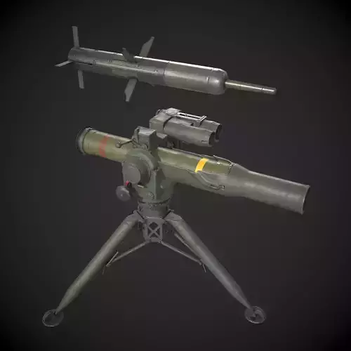 BGM-71 TOW ATGM Low-poly 3D model