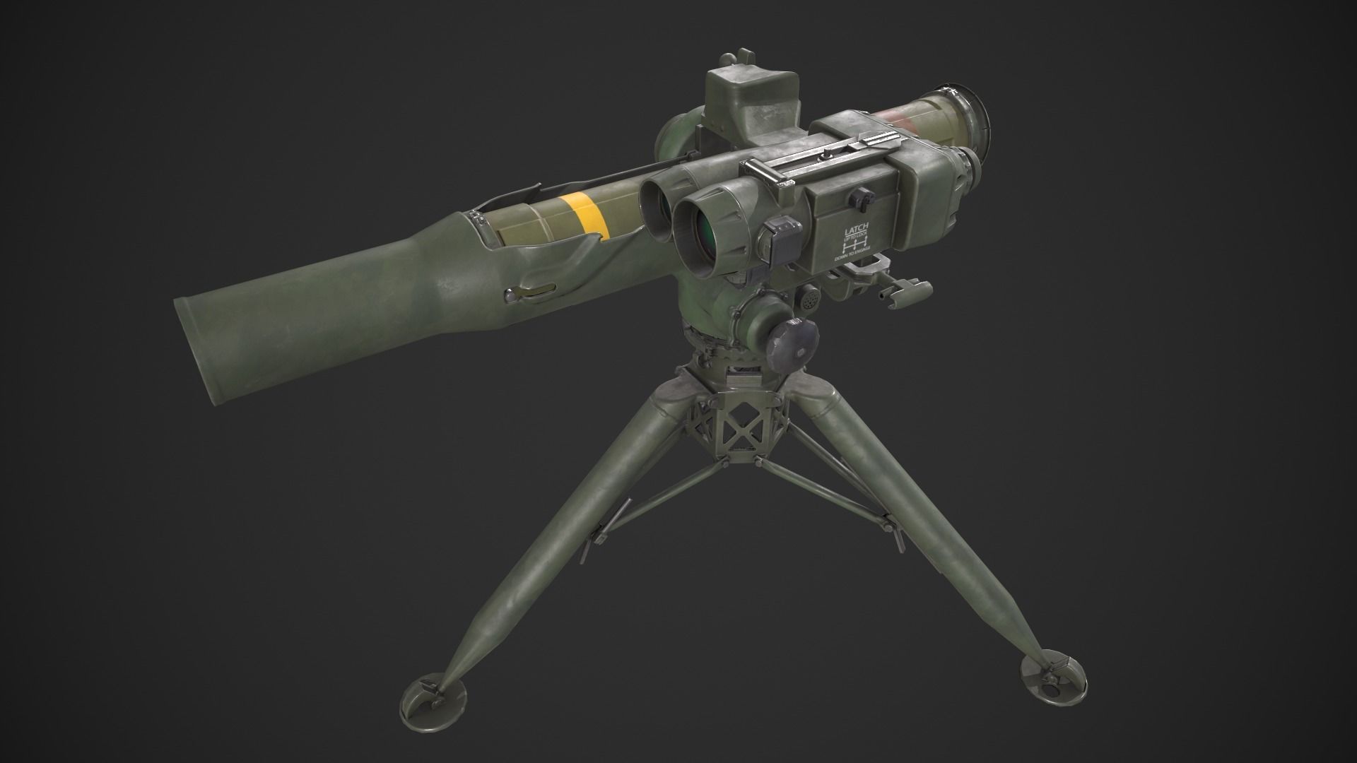 BGM-71 TOW ATGM Low-poly 3D model_7