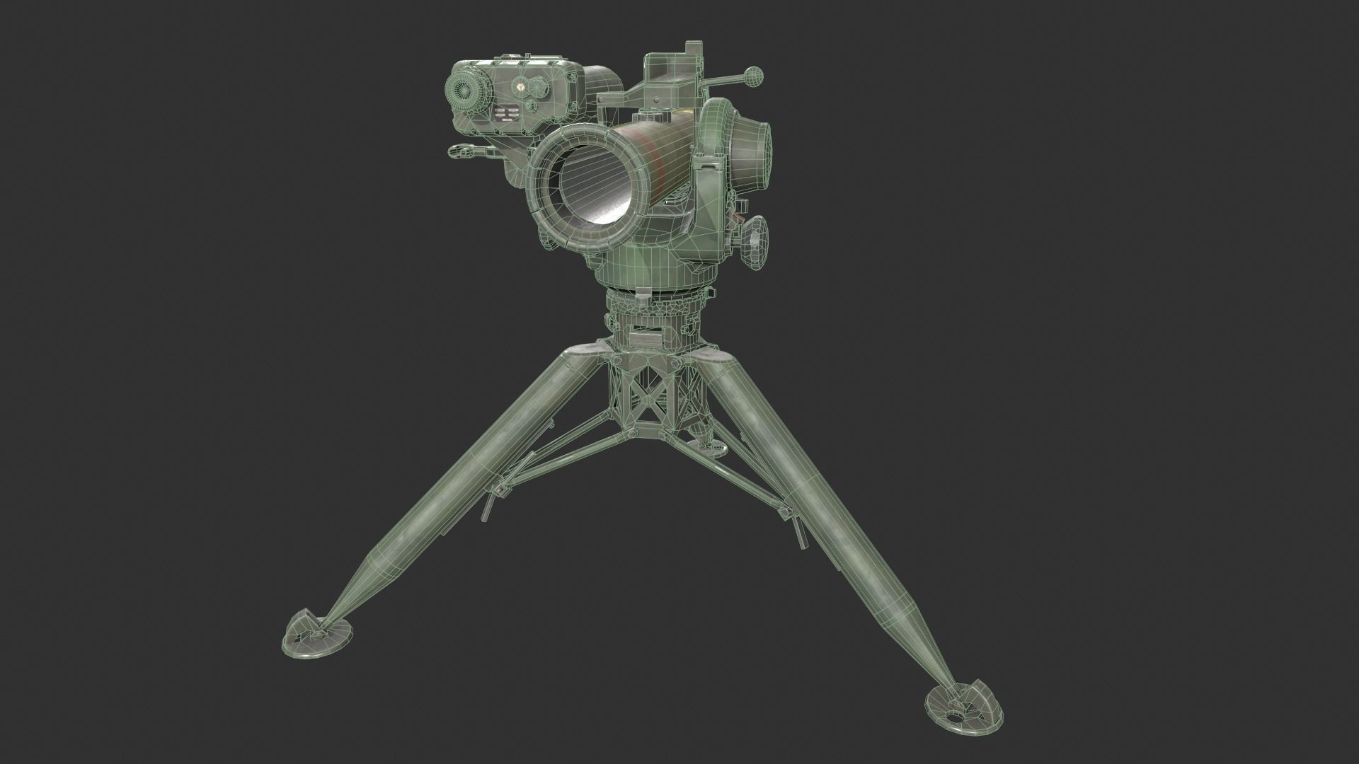 BGM-71 TOW ATGM Low-poly 3D model_10