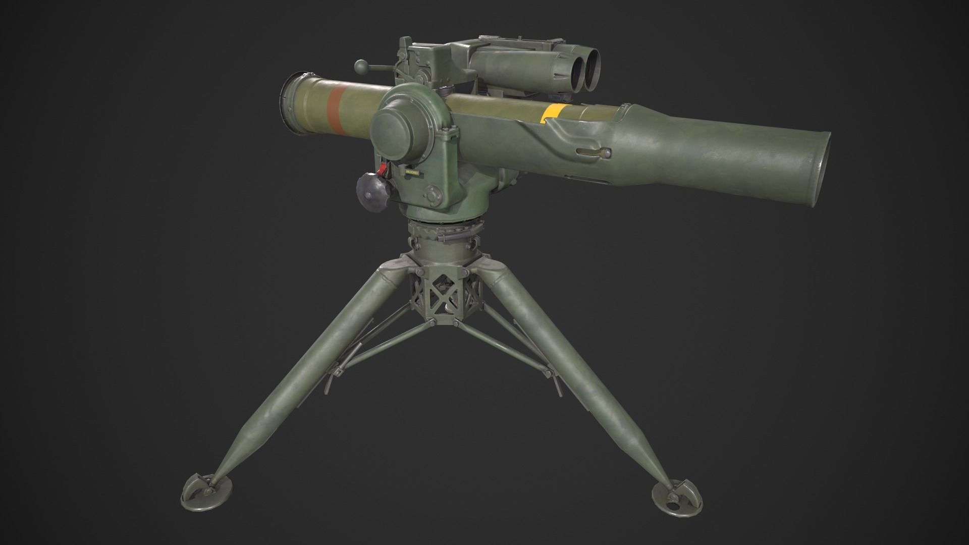 BGM-71 TOW ATGM Low-poly 3D model_5