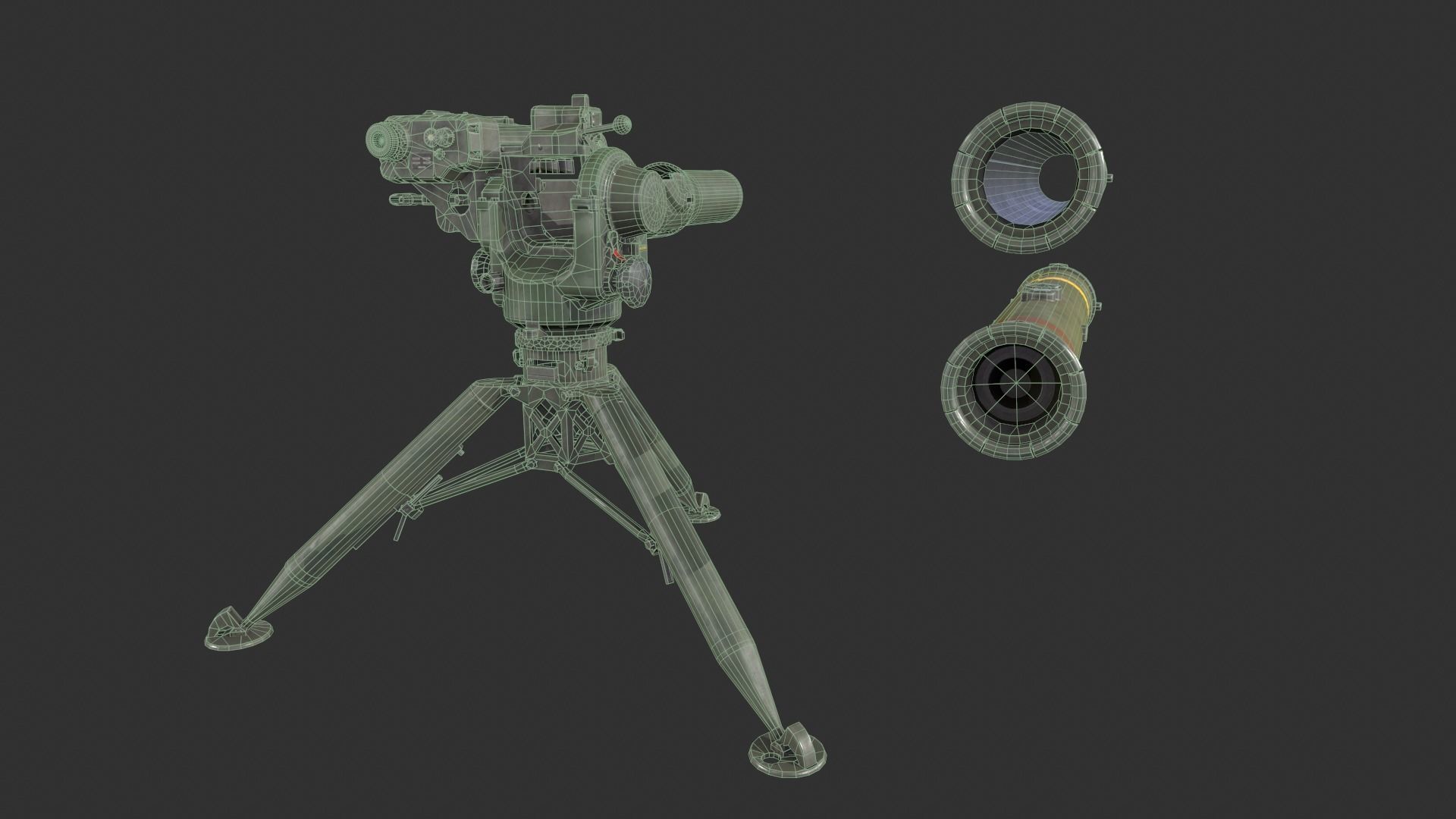 BGM-71 TOW ATGM Low-poly 3D model_12
