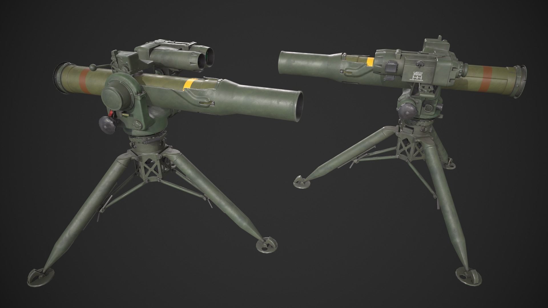 BGM-71 TOW ATGM Low-poly 3D model_13