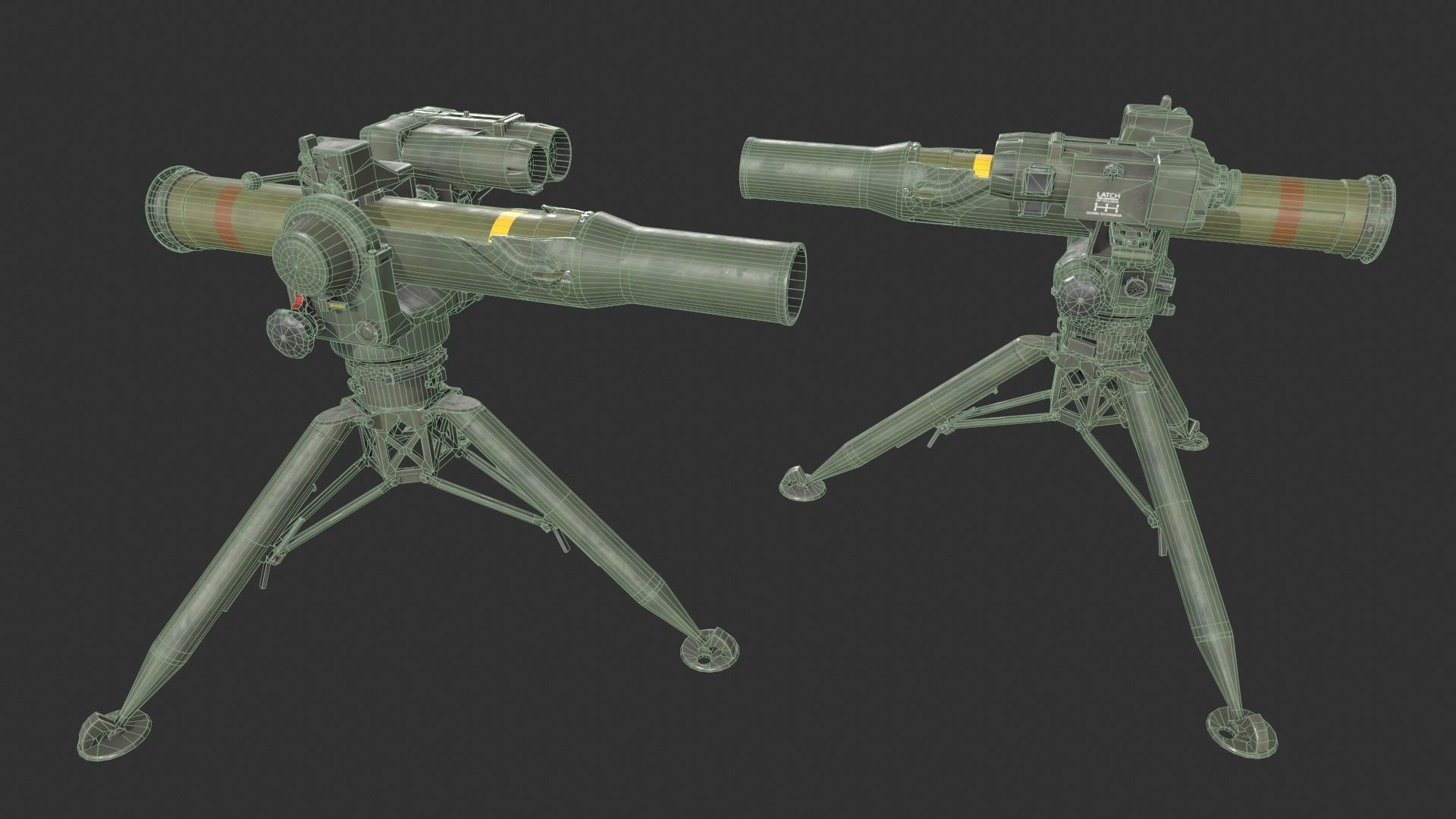 BGM-71 TOW ATGM Low-poly 3D model_14