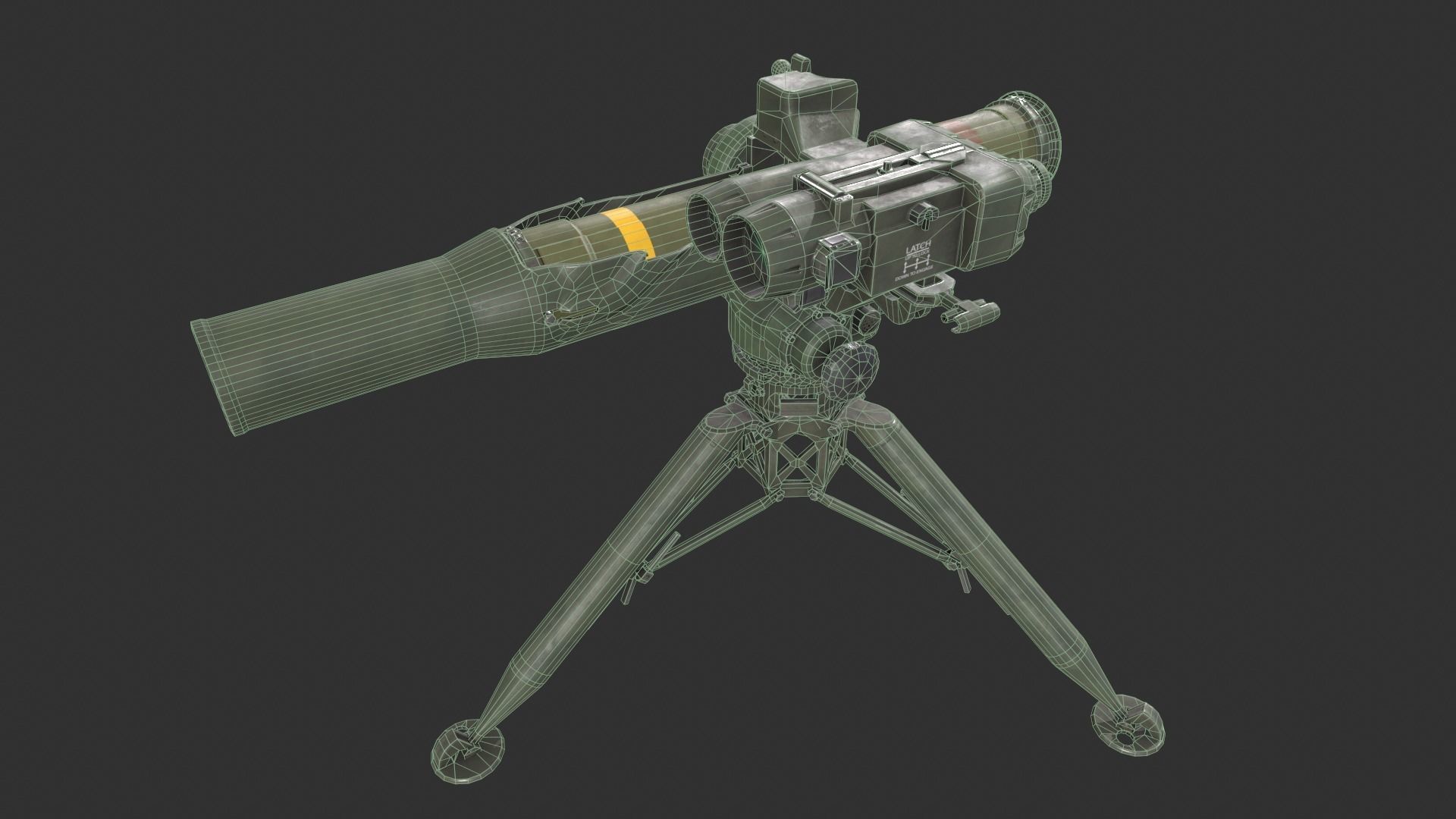 BGM-71 TOW ATGM Low-poly 3D model_8