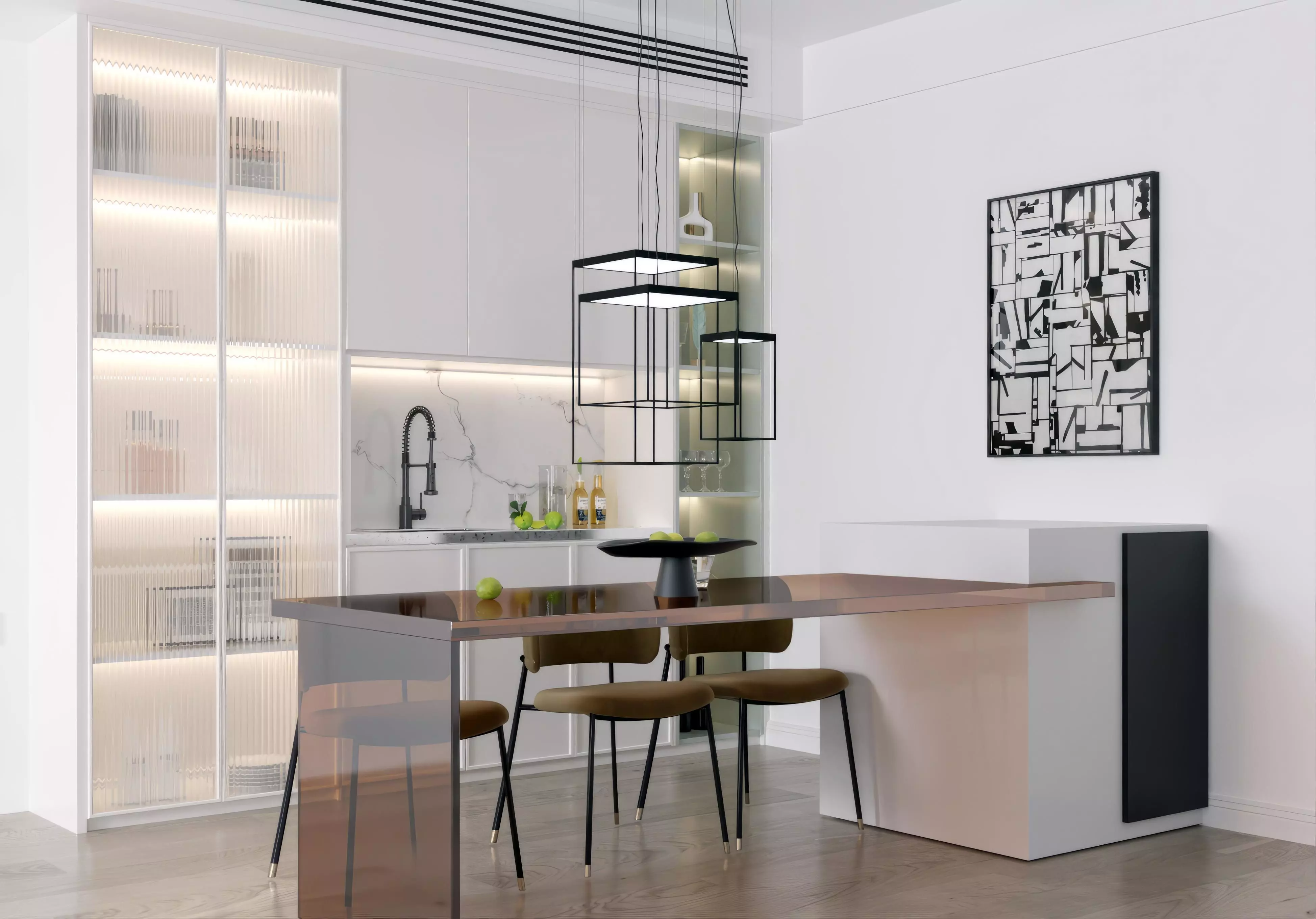 table chair Modern s and 3D model