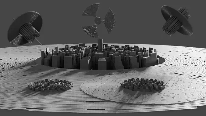 Free Mega Sci-fi City Base 