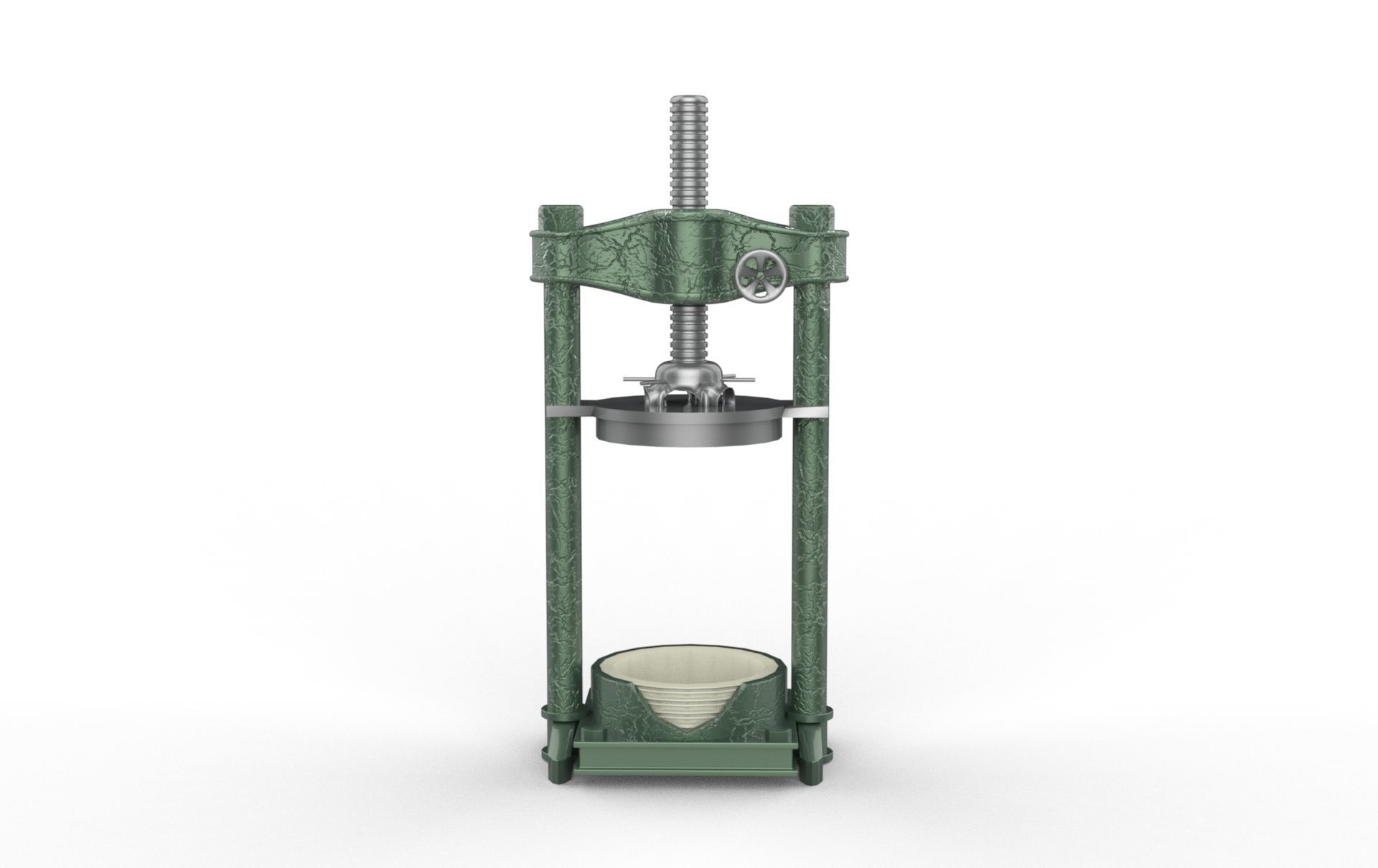 hydraulic press Low-poly 3D model_3