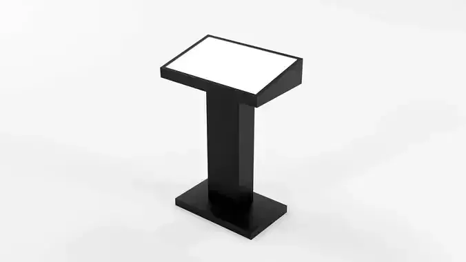 Conference podium digital tribune 3d model Low-poly 3D model