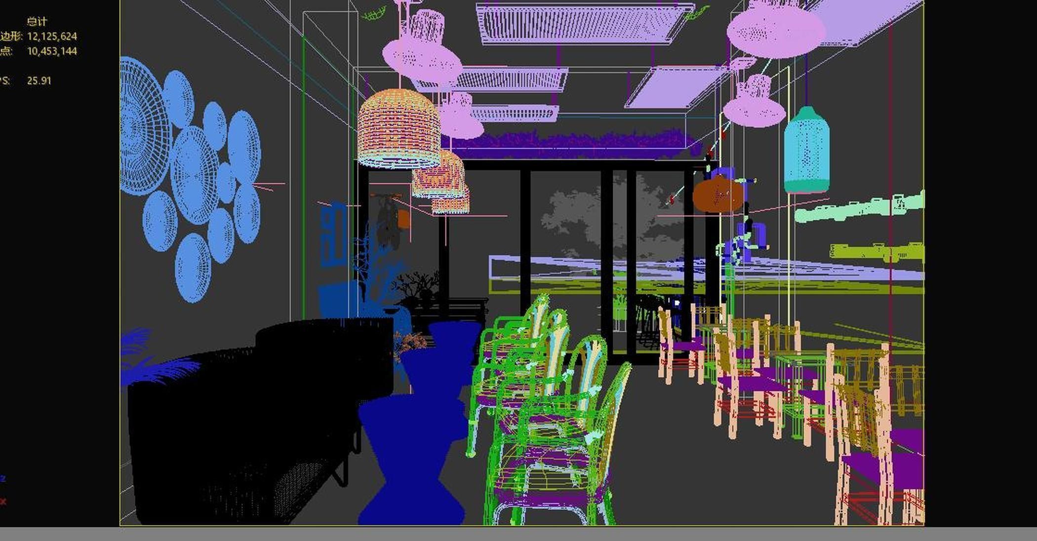 Modern coffee shop 3D model_6