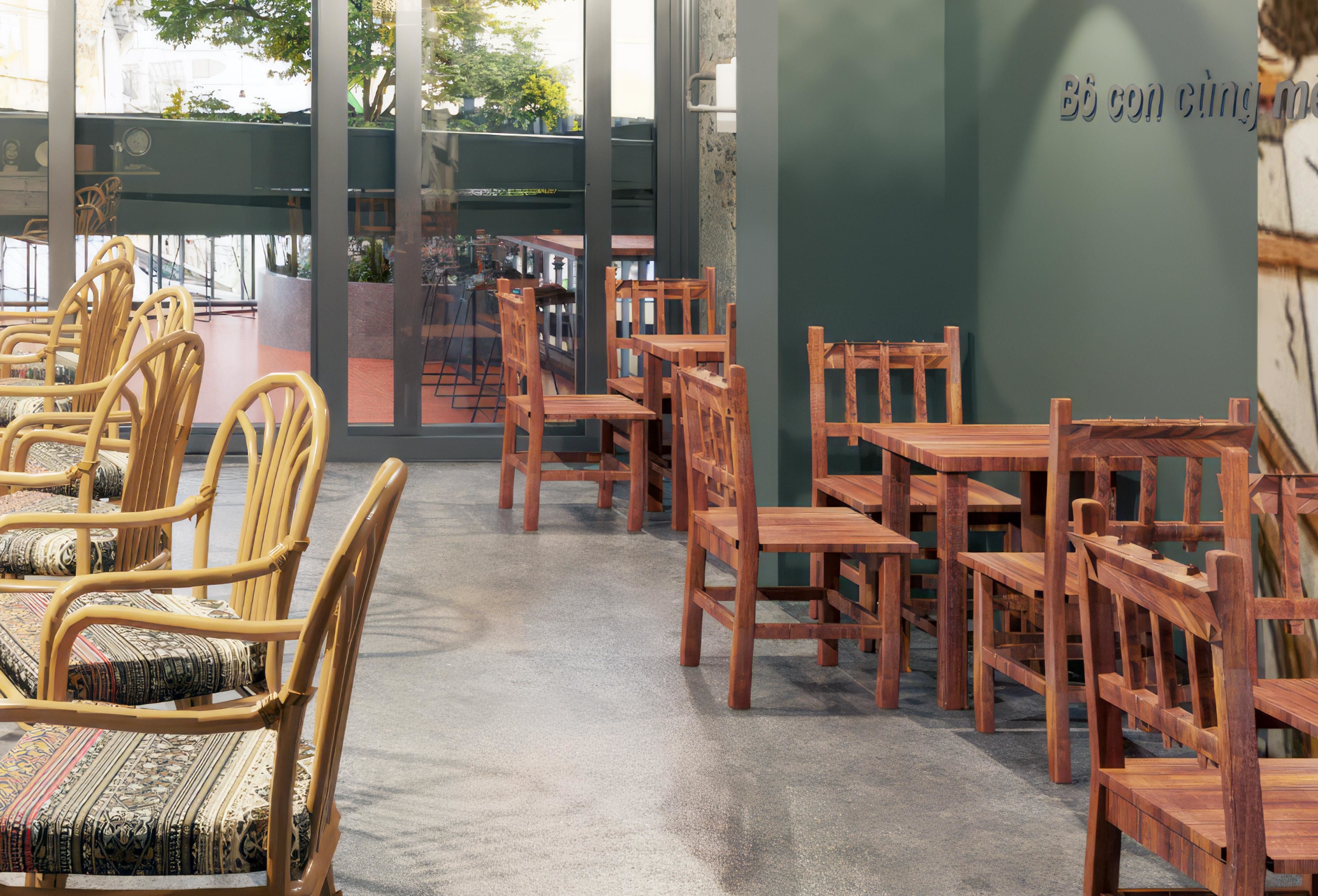 Modern coffee shop 3D model_1