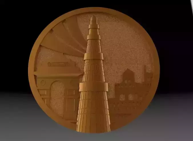 Indian Monuments Medal 3D model