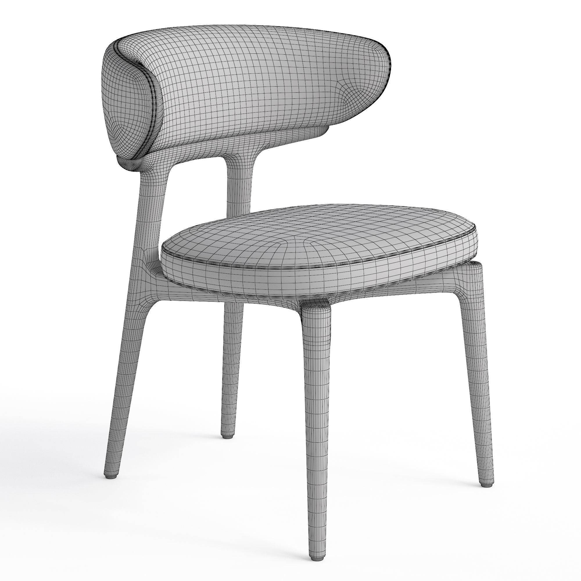 Baxter Clotilde chair 3D model_5