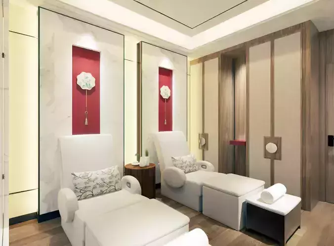 private style room New Chinese 3D model