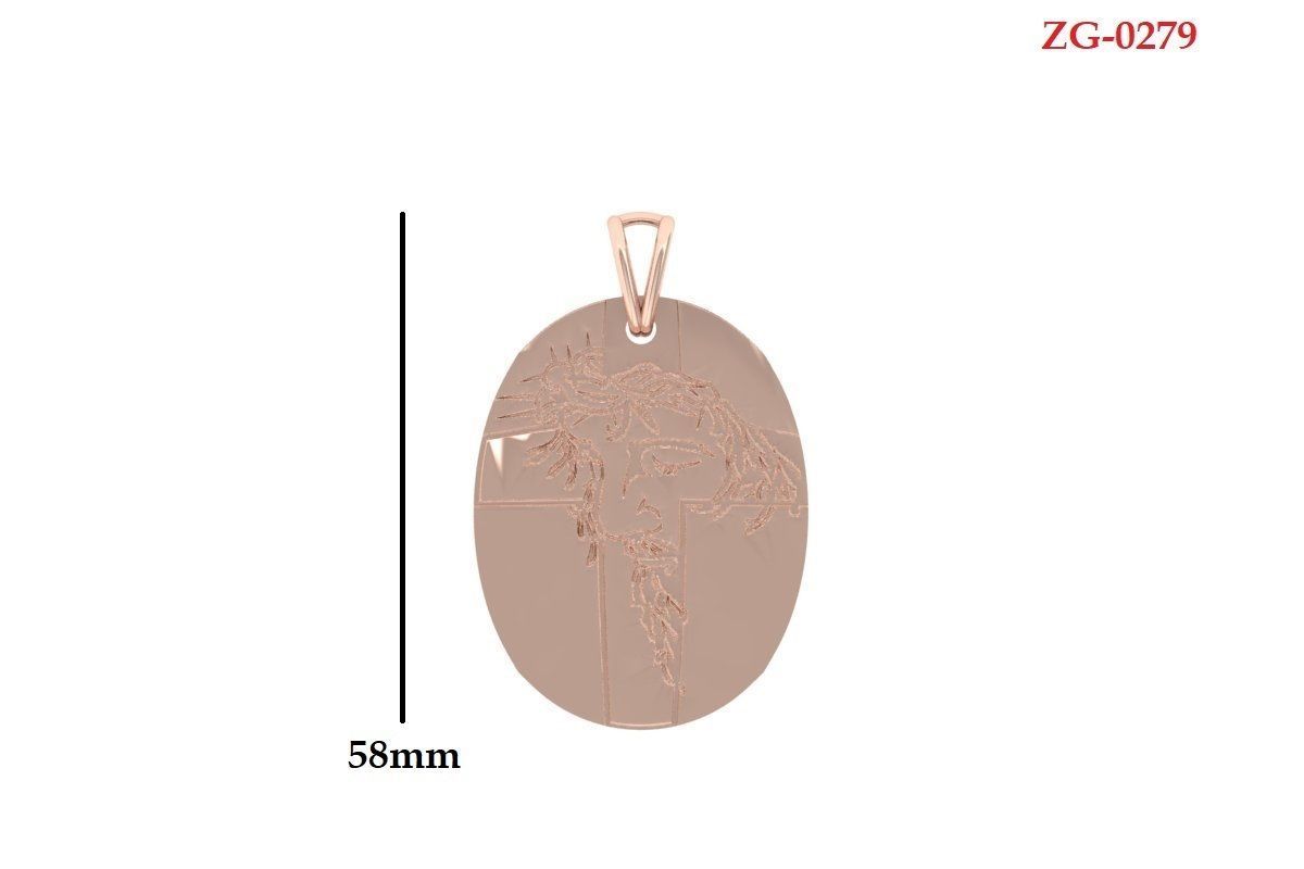 Jesus Christ Cross Pandent 3D print model_3