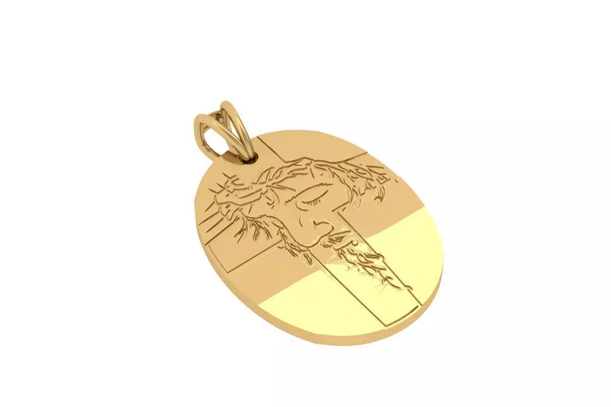 Jesus Christ Cross Pandent 3D print model_0