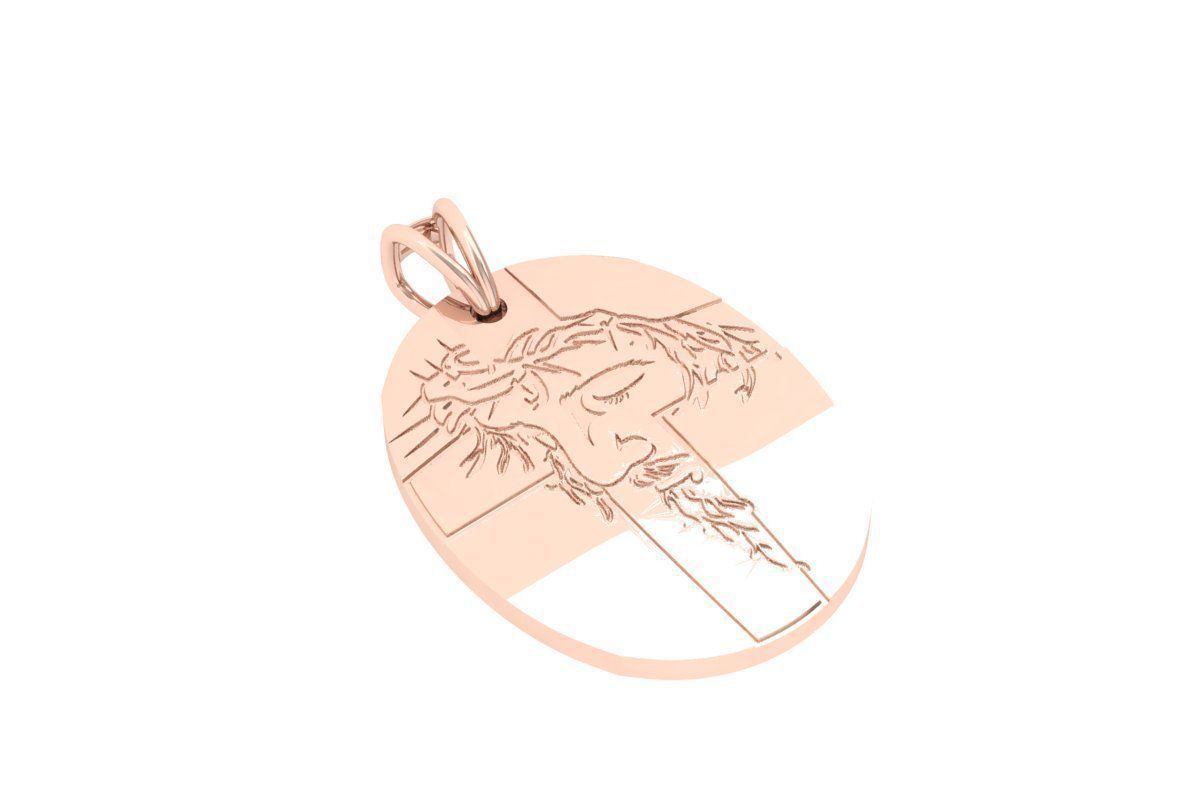 Jesus Christ Cross Pandent 3D print model_1